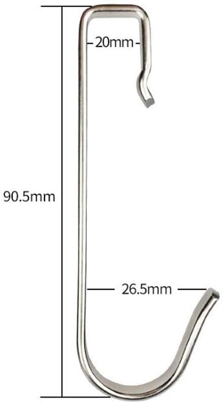 5Pcs Square Hooks, Stainless Steel Universal Hook, Utility Metal Hooks, Small Hanger for Home Kitchen Bathroom Bedroom Garden Office Hanging Pan Cup Pot Coat Bag Keys Plants, Under Racks