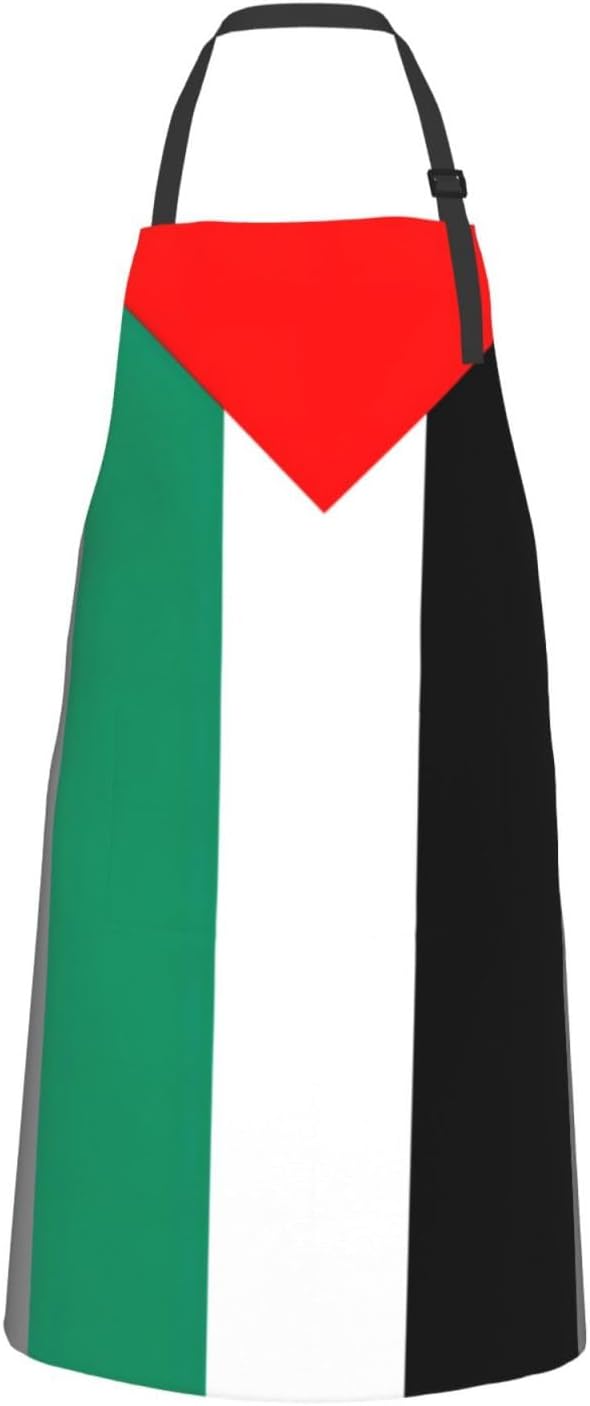 Palestine flag print Waterproof chef's apron with pocket apron for kit