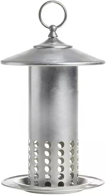 Pacific Bird and Supply PB-0037 Galvanized Mealworm Feeder, 6.25" x 6.25" x 11.25", Silver