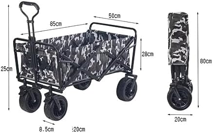 Portable Camping Cart,Heavy Duty Folding Camping Beach Trolley Cart wi