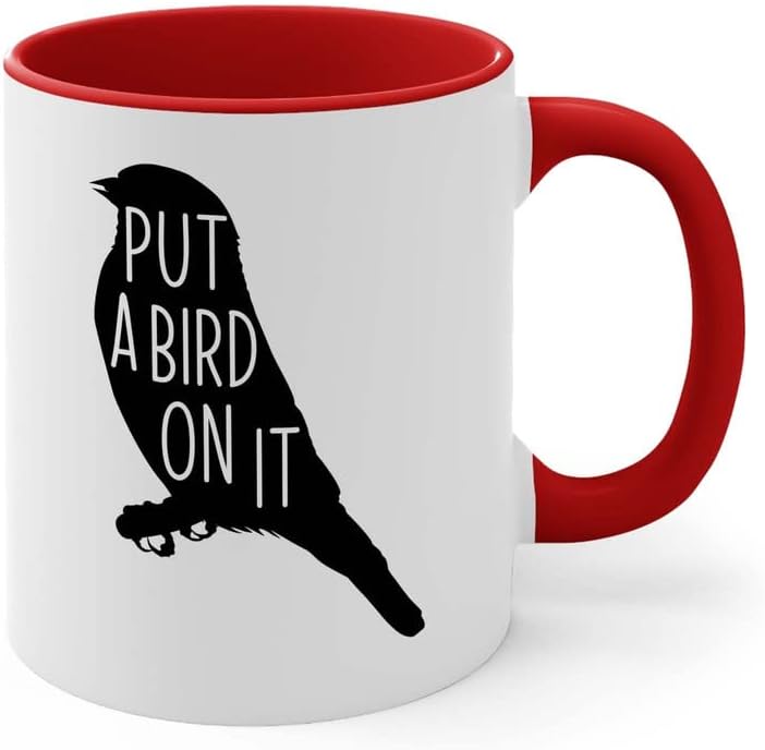 Bird Lover Two Tone Red Edition 11oz - Put a Bird on it - Hummingbird 