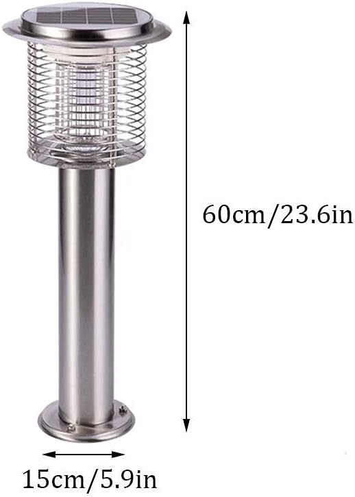 Solar Lighting Mosquito Killer Dual Purpose Outdoor Lamp Post Lights, Endorsement Garden Waterproof Outdoor Post Lantern for Mosquito Catching, Cylindrical Pole Light, Street Lamp