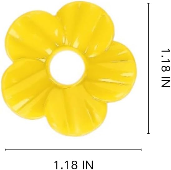 Cocoarm Hummingbird Feeder Flowers Replacement, 30 Pieces, Yellow, for Outdoors