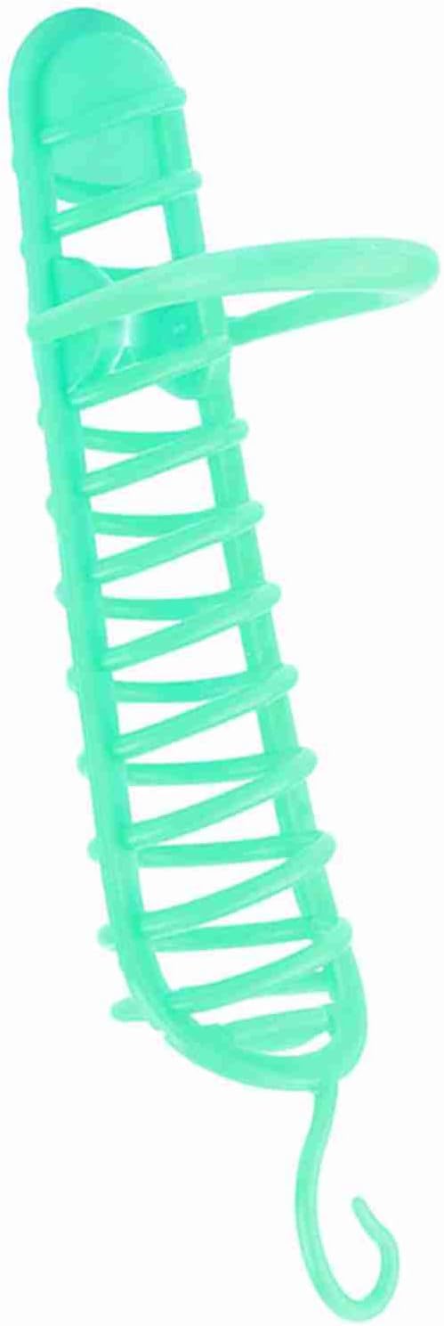 Pilipane Parrots Feeder Basket Plastic Food Fruit Feeding Perch Stand Holder for Pet Bird Supplies (Green)