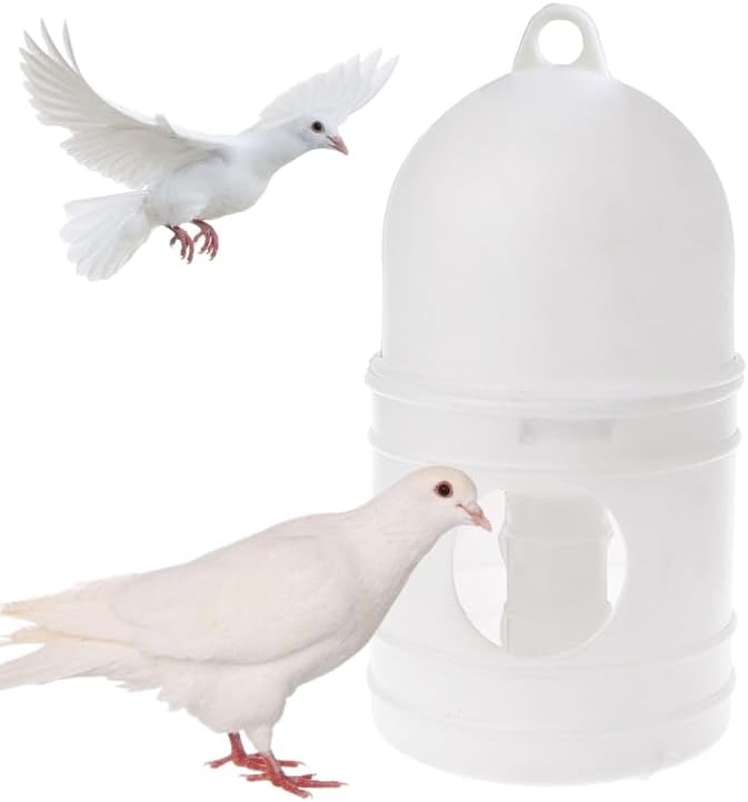 Auto Poultry Drinker Feeder for Water Container with Carrying Handle 1L Large Capacity for Pet Bird Poultr Bird Feeder Station Bird Feeder Tray Hanging Bird Feeder Bird Feeder Suet Bird