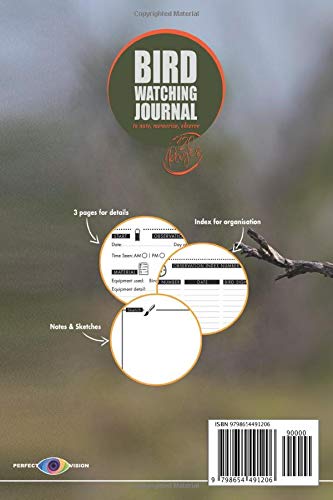 Bird Watching Journal - To note, memorize, observe - 120 pages: Bird Watching Notebook | Note and observe species list count | Discovery and Nature | Soft cover | Handy size 15x22 cm | 120 pages