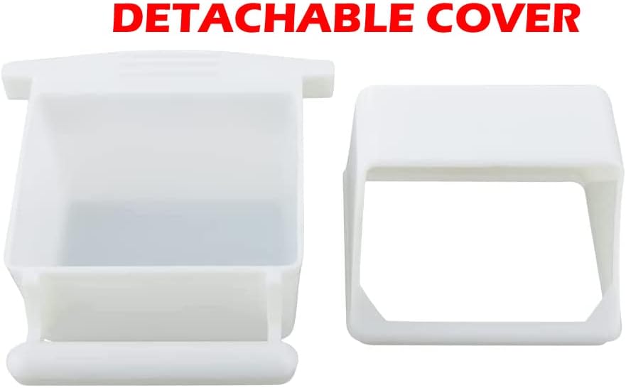 Mcage Lot of 4 Clear Transparent Bird Cage Birds Feeding & Watering Feeder Cups