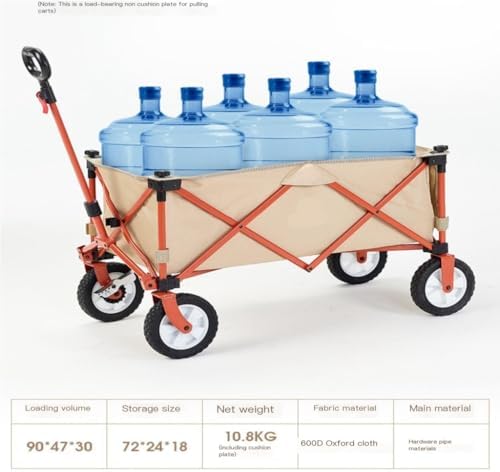 Portable Camping Cart,Folding Beach Trolley Cart for Camping Lightweight Portable Outdoor Trailer for Picnic Grocery Shopping Cart with Wheels for Outdoor Activities.