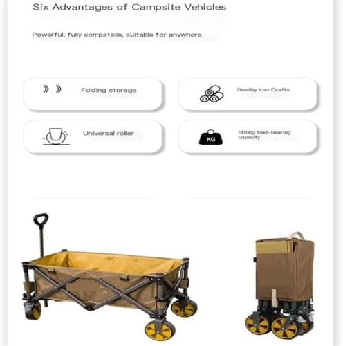 Portable Camping Cart,Portable Beach Trolley Cart for Camping and Fish