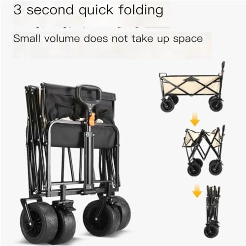 Portable Camping Cart,Outdoor Folding Beach Trolley Cart for Camping P