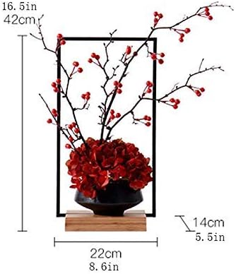 Zen Simulation Flower Pots Plant Villa Hotel Home Wrought Iron Flower Stand Flower and Fruit Ceramic Bonsai Artificial Bonsai Artificial Plant Artificial Flower