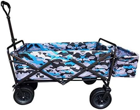 Trolleys, Portable Foldigarden Trolley Cart Heavy Duty Wagon Multi-Function Shoppicart for Outdoor Campibeach Pull Truck with 4 Wheels, Load：150Kg