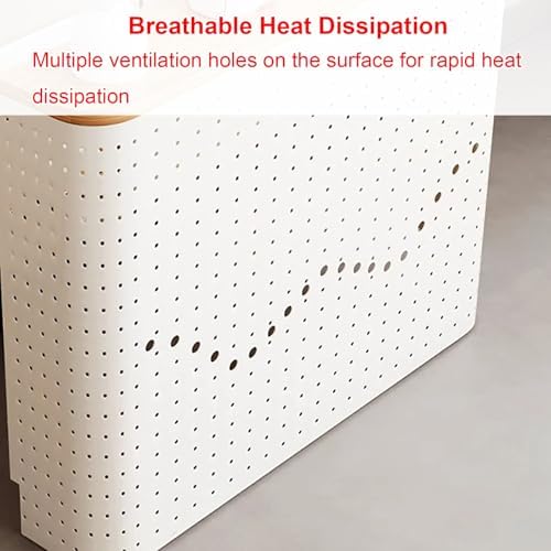 Metal Radiator Cover with Solid Wood Top, Decorative Storage Rack for Home and Office, Stylish Design, Heat Resistant, Space-Saving Solution