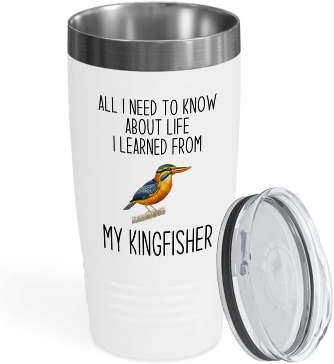 Bird Lover White Edition Viking Tumbler 20oz - Lfe My Bird - Hummingbi