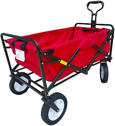 Portable Camping Cart,Outdoor Folding Utility Wagon Foldable Outdoor Cart Camping Wagon on Wheels Transport Trolley for All Terrain for Garden Beach Load-Bearing 150kg / 331lbs