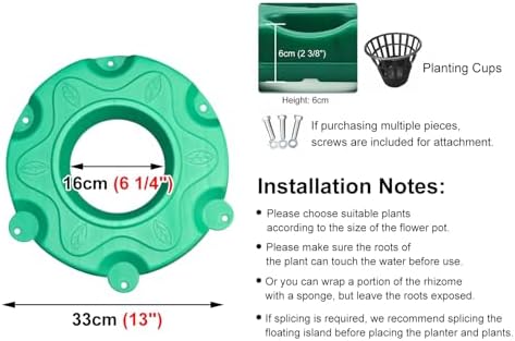 Aquarium Water Plants Floating Planter Basket Outdoor Plant Island for