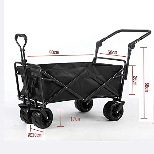 Portable Camping Cart,Camping Wagon Outdoor Utility Wagon Folding Garden Beach ping Camping Cart Easy Set Up