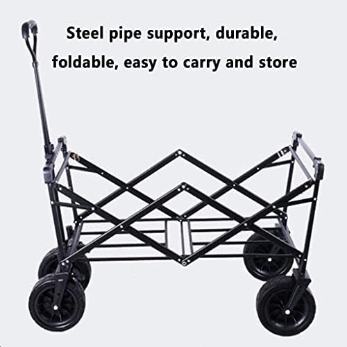 Portable Camping Cart,Outdoor Folding Utility Wagon Handcart Foldable 