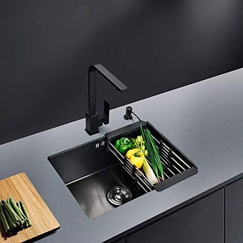 Black Sink Or Above Counter Kitchen Sink Vegetable Washing Basin Stain