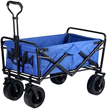 Trolleys, Outdoor Foldiutility Wagon Garden Trolley, Foldipush Cart with Brake, Portable Rollilightweight Beach Outdoor Cart, for Garden Picnic, Load-Bea100Kg/220Lbs