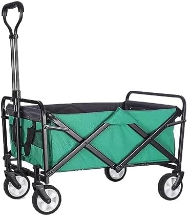 Portable Camping Cart,Portable Folding Camping Beach Cart with Wheels Outdoor Garden Wagon for Shopping Fishing and Festivals