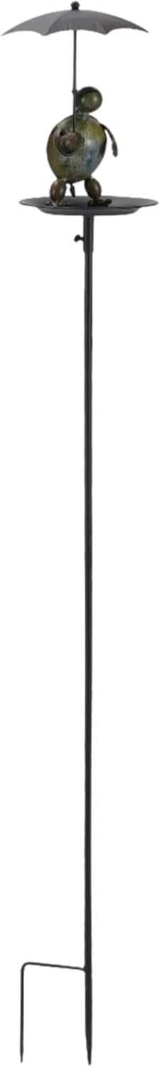 Red Carpet Studios Rainy Day Bird Feeder Metal Garden Stake Yard Décor