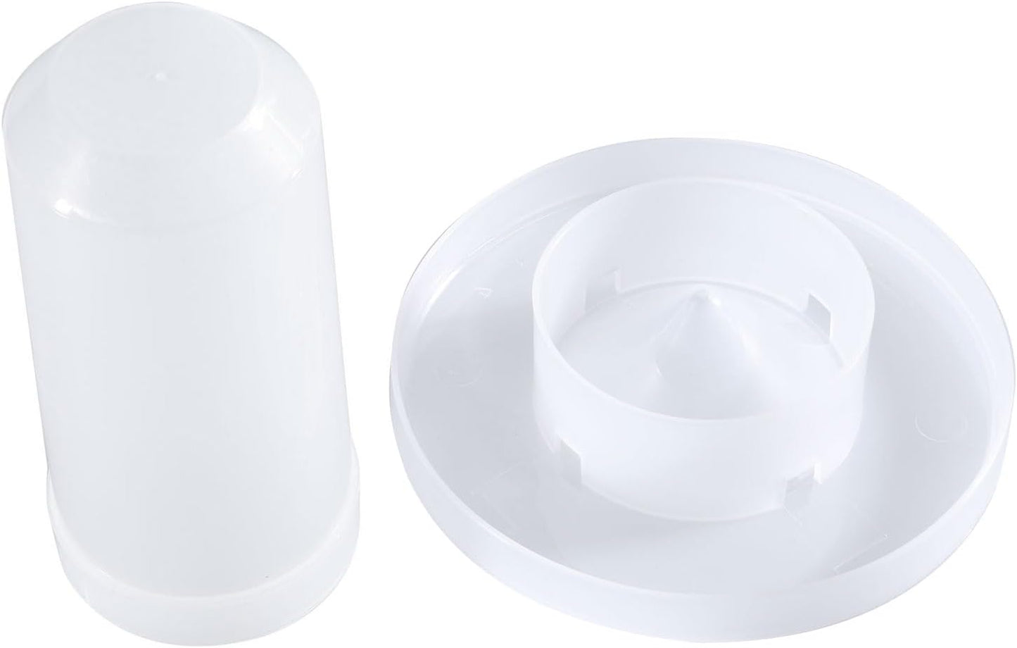 Bird Chicken Automatic Food Water Feeder Poultry Feeder Port Rain No Waste Fit for Buckets Barrels Auto Feeding Plate