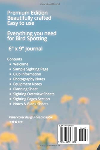 My Bird Spotter Journal: A Smart and Innovative Birdwatching Log Book for Birders, Bird Watchers, Twitchers and Spotters of all ages. A great gift idea!
