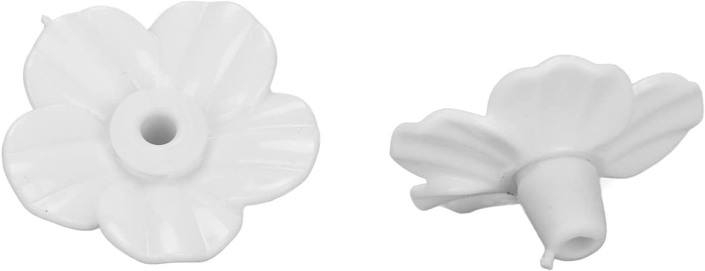 Gugxiom 30PCS Replacement Hummingbird Flowers, Plastic Hummingbird Feeder Parts, Hummingbird Replacement Flowers for Most Hummingbird Feeders(White)