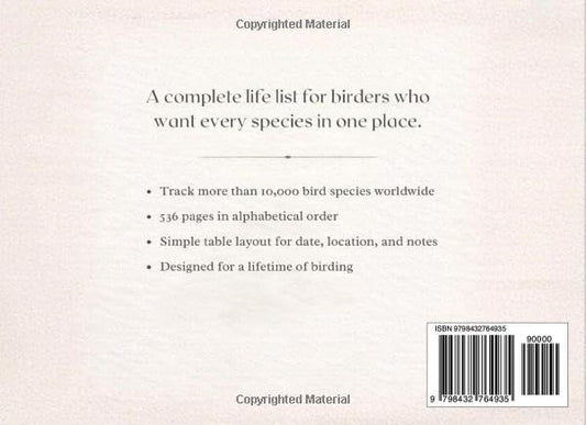 Birder's Life List - All Species: A Must-Have Journal for the Birdwatching Enthusiast