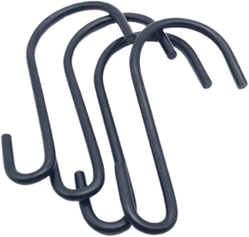 10Pcs/Set Black Coating S Shaped Hooks Home Storage Utility Metal Hang