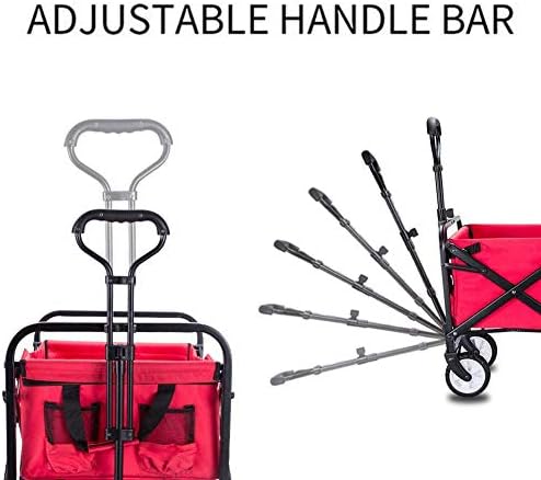 Collapsible Wagon Cart with Wheels Foldable Folding Wagons Carts Silen