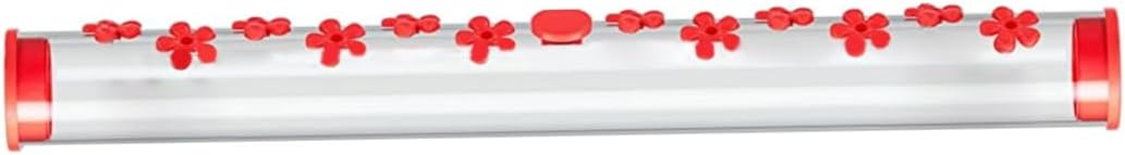 Window Hummingbird Feeder Bird Feeding Station with 12 Feeding Ports and Bird Habitat Perch Red 15.7 Inch. Bird Feeding Station