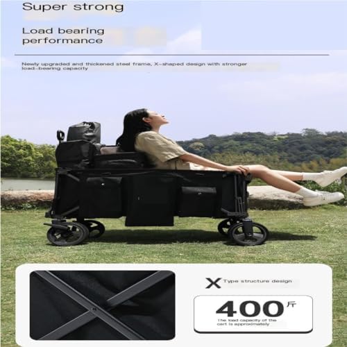 Portable Camping Cart,Outdoor Beach Trolley Cart for Camping and Picni