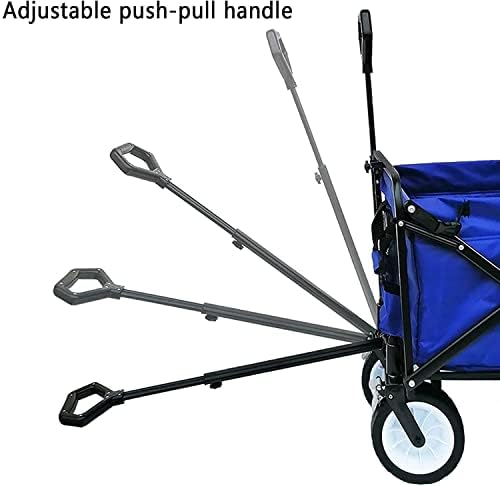 Portable Camping Cart,Beach Trolley Fishing Trolley with Putter Foldable Garden Utility Vehicle Large Capacity Heavy Trailer Convenient and l Bearing 100kg/220lbs