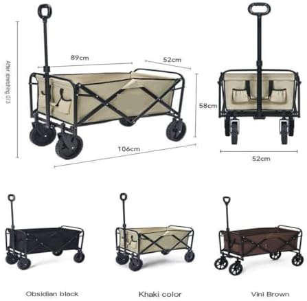 Portable Camping Cart,Portable Folding Beach Camping Trolley Cart for Off Road Adventures