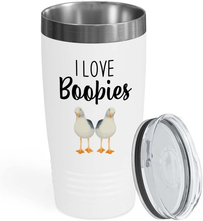Bird Lover White Edition Viking Tumbler 20oz - Love Boobies - Hummingb