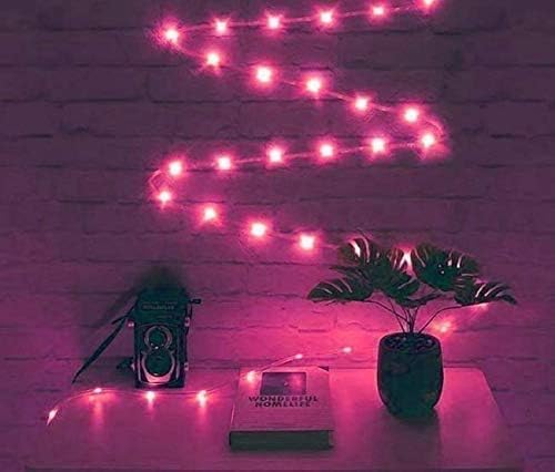 Solar Garden Lights, 100 LEDs 40ft Solar Rope Lights Waterproof Outdoor Copper Wire, 8Lighting Modes Solar Lights Outdoor Garden for Patio, Fence, Wedding Decor (Pink)