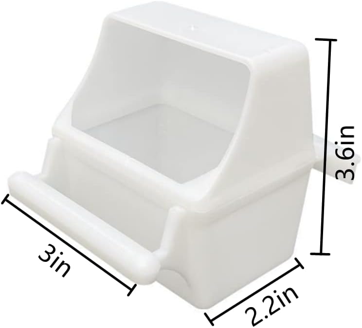 Small Bird Slot Feeder No Mess Cage Hanging Feeder Cup Plastic Food & 