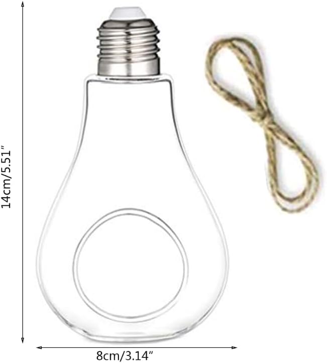 Glass Hanging Planter Light Bulb Shaped Hanging Air Plant Holders Flower Pots Plant Containers Terrarium Hanging Glas Plant Bulbs