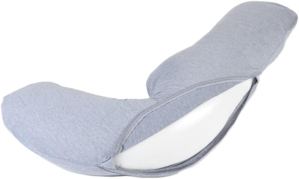 Momcozy Pregnancy Pillows for Side Sleeping, J Shaped Maternity Body P