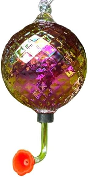Glass Eye Studio Hummingbird Feeder Diamond Birthstone Collection - January: Garnet