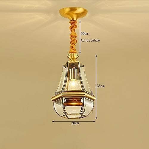 Solar Garden Lights Glass Hanging Light Elegant Copper Chandelier Restaurant Bar Lamp Aisle Hallway Entrance Lighting Fitting E27 Decoration Pendant Lamp