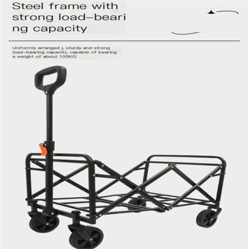 Portable Camping Cart,Outdoor Folding Beach Camping Cart with BBQ Outing and Fishing Features