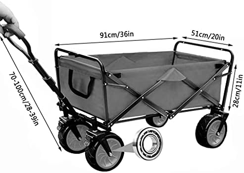 Trolleys, Outdoor Foldiutility Wagon Storage Load-Bea80Kg/176Lbs, Multi-Function Shoppicart, Campipicnic Portable Haulicar/Style 1