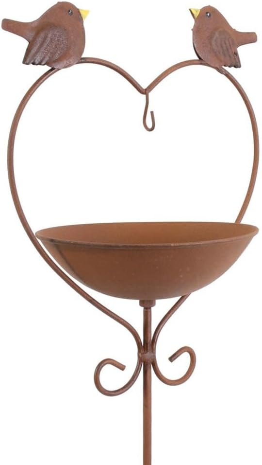Bird Feeder Metal Outdoor Bird Bath Standing Bird Feeder for Outside