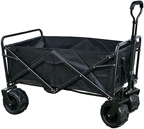 Portable Camping Cart,Outdoor Folding Utility Wagon Heavy Duty Camping Trolley Gardening Utility Truck Folding Home Shopping Cart Load-Bearing 100kg / 220lbs
