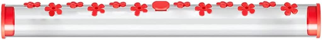 Hummingbird Window Feeder Window Hummingbird Feeder Bird Feeding Station with 12 Feeding Ports and Bird Habitat Perch Red 15.7 Inch.