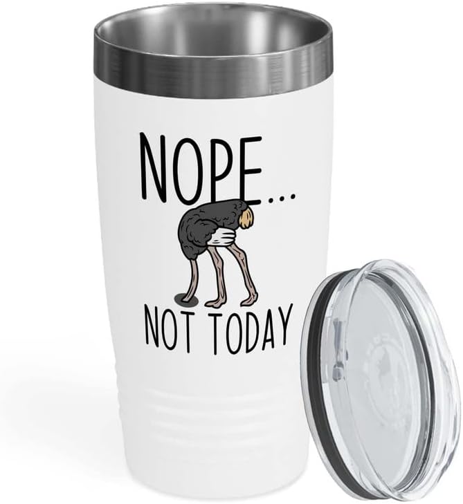 Bird Lover White Edition Viking Tumbler 20oz - Nope not Today - Hummin