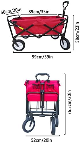 Portable Camping Cart,Outdoor Folding Utility Wagon Foldable Outdoor Cart Camping Wagon on Wheels Transport Trolley for All Terrain for Garden Beach Load-Bearing 150kg / 331lbs